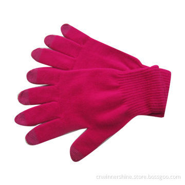 Touchscreen glove with 3-finger touch function, for winter